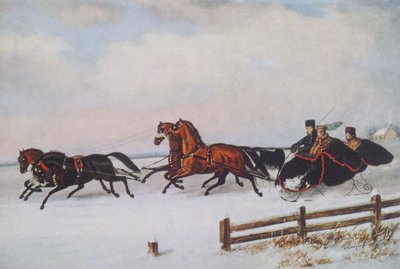 Winter Sleigh by Cornelius Krieghoff